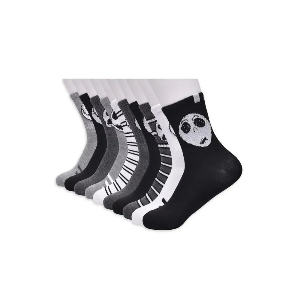 The Nightmare Before Christmas Women's Socks Crew White 10-Pack Sizes 4-10 D2 WB